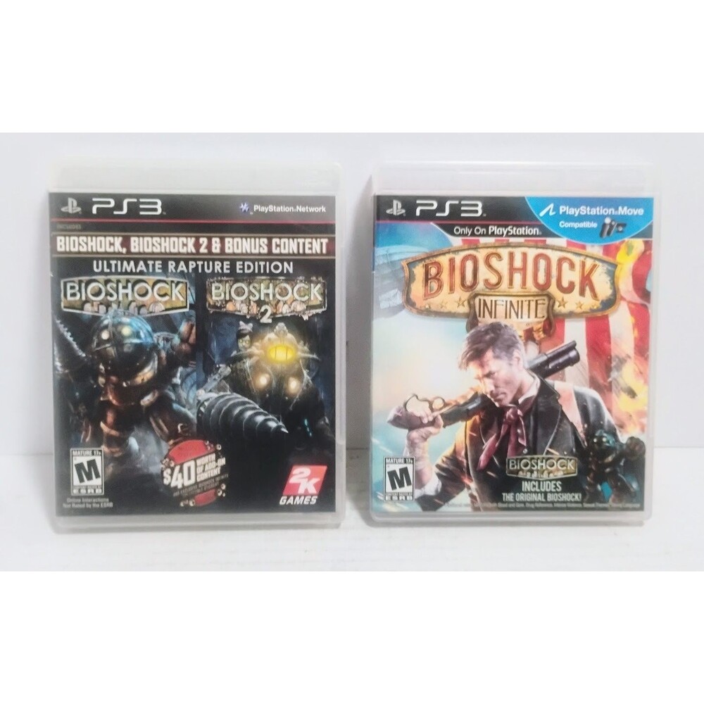 SONY PLAYSTATION 3 PS3 BIOSHOCK GAME LOT ULTIMATE RAPTURE EDITION & INFINITE
